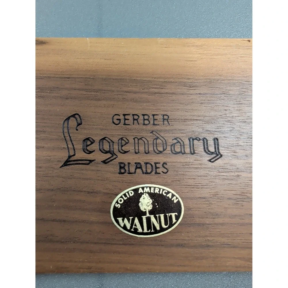 Vintage Gerber Miming Steak Knife Set of 6 in Solid Walnut Case Legendary Blades